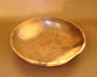 Shallow Walnut bowl made for salads and food